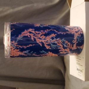 Lilly Pulitzer 16.57 oz slim tumbler Borealis Blue Swim on Over